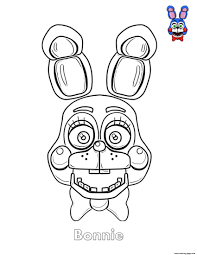 Five nights at freddys all characters coloring pages printable. Print Bonnie Face Fnaf Coloring Pages Fnaf Coloring Pages Unicorn Coloring Pages Coloring Books