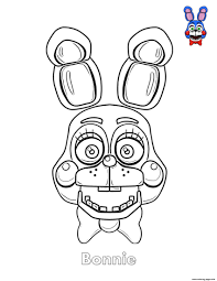 All animatronics in one image. Print Bonnie Face Fnaf Coloring Pages Fnaf Coloring Pages Unicorn Coloring Pages Coloring Books