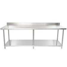 Regency Spec Line 36 X 96 14 Gauge Stainless Steel Commercial Work Table With 4 Backsplash And Undershelf Work Table Steel Table Backsplash