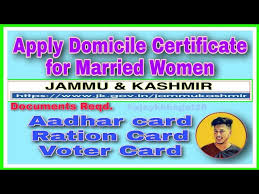 Income certificate is only required when you apply for fee waiver. How To Apply Domicile Certificate For Married Women Jammu Kashmir Domicile Certificate 2020 Youtube