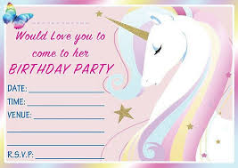 Happy Birthday Free Printable Unicorn Birthday Card Free Birthday Party Invites For Kids Bagvania Free Printabl Birthday Party Invitations Free Kids Birthday Party Invitations Birthday Invitation Card Template