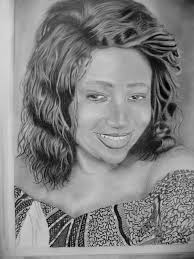 Charcoal pencil drawing