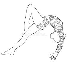 Gymnastic is one of the favorite olympic sport, sure your kids will love coloring these image. Gymnast Coloring Page Stock Illustration Illustration Of Colors 50763371
