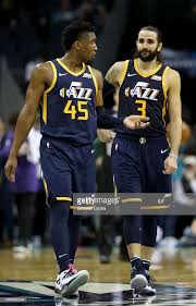 Debuted at dkv joventut when he was only 14 years and 11 months , making him the youngest rookie in the history of the acb. Teammates Donovan Mitchell And Ricky Rubio Of The Utah Jazz Talk Utah Jazz Donovan Mitchell Donovan