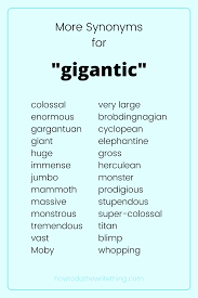 More Synonyms For Gigantic Writing Tips In 2020 Book Writing Tips Writing Tips Creative Writing Tips