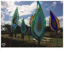 Yellow glass flower figurine blown flower sculpture art glass flower murano long stem flower garden ornaments decoration collectible glass. Fused Glass Flowers For Your Home Or Garden