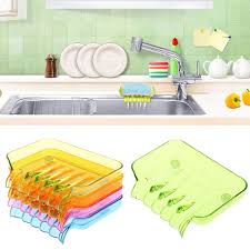 Bathroom Draining Soap Box Kitchen Sink Sponge Drainage Dish Holder Kitchen Soap Bathroom Fixtures Soap
