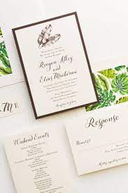 Elegant Tropical Wedding Invitations Beacon Lane Brown Wedding Invitations Tropical Wedding Invitations Tropical Invitations