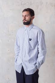 Comme Des Garcons Play Comme Des Garcons Shirt Striped Shirt B006 Blue Rendez Vous Store