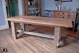 You can build a nice tabletop with a drill, saw and a kreg jig. Reclaimed Heart Pine Farmhouse Table Diy Part 5 Final Assembly Old House Crazy