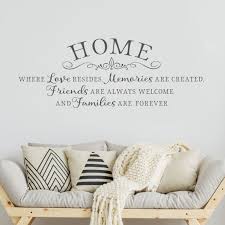 Home Is Where Love Resides Inspiring Wall Decal Home Quotes Kitchen Wall Quotes Kitchen Wall Decals Wall Quotes Decals