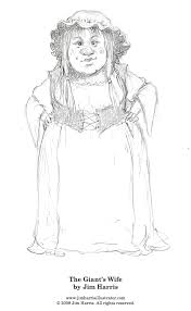 Jack and the beanstalk mazes cloud shaped maze: Jack And The Beanstalk Coloring Page The Giant S Wife