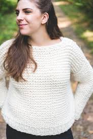 You won't find any cables, crazy stitches or complicated cables in this collection of patterns. Beginner Knit Garter Stitch Sweater Free Pattern Sewrella