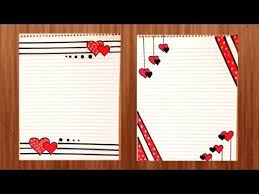 تزيين الدفاتر من الداخل بسيط خطوة بخطوة simple border designs on paper youtube floral border design flower drawing design page borders design