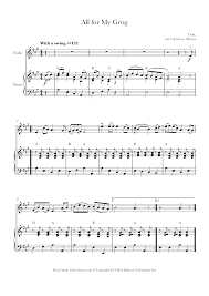 The music includes scans of public domain editions and editions we have created ourselves. All For My Grog Sheet Music For Violin 8notes Com
