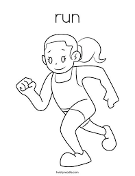 You can print out these free coloring pages right now. Girl Running Coloring Page Coloring Pages Bee Coloring Pages Cartoon Clip Art