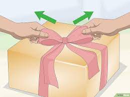 3 Ways To Tie A Ribbon Around A Box How To Tie Ribbon Tie Gift Box Ribbon On Presents