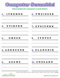 We also have a scrabble helper and words with a good human word solver will break their rack into parts and unscramble letters quickly. 3rd Grade Word Scramble And Searches Worksheets Education Com
