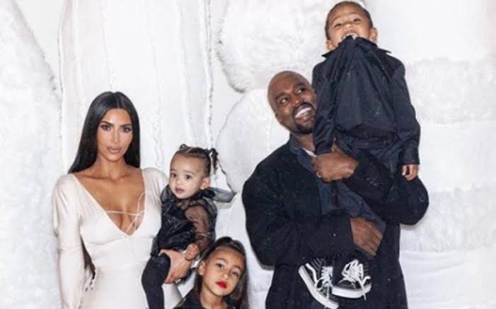 Image result for kanye wife and kids"