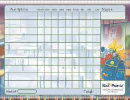 Kids Printable Chart Classroom School Kid Pointz