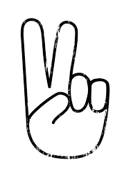 Black And White Peace Sign Pin On Bambino
