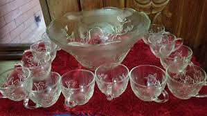 Crystal punch bowl with cups. Crystal Punch Bowl With 12 Cups With Hooks Furniture Home Living Kitchenware Tableware Other Kitchenware Tableware On Carousell