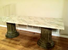 Make A Believable Faux Stone Table Top Stone Table Top Faux Stone Diy Table Top
