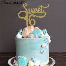 Check spelling or type a new query. Chicinlife 1pcs Gold Black Silver Sweet 16 Cake Topper 16th Birthday Cake Topper Anniversary Theme Decor Birthday Party Supplies Cake Decorating Supplies Aliexpress