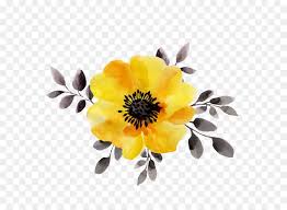 Flower Yellow Watercolor Painting Stock Illustration Yellow Flowers Unlimited Download Kisspng Flores Vectorizadas Acuarela Floral Dibujos Simples Tumblr