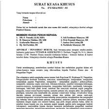 Contoh surat kuasa perpanjangan dan pengurusan stnk. Download Contoh Surat Kuasa Khusus Advokat