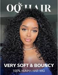 New OQ Hair Half Wig Water Wave 18' Human Hair Adjustable Drawstring 3 In 1