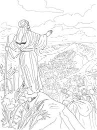 Crossing the jordan river coloring page. Easy Moses Parting The Red Sea Coloring Page