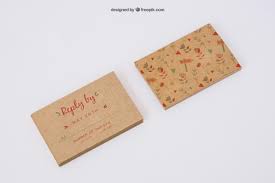 Download Free Psd Cardboard Business Card Mockup PSD Mockup Templates