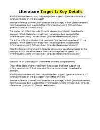 Does anyone remember what it means to make an. Sbac Literature Question Stems By The Balance Teachers Pay Teachers