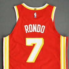 Nick bosa #97 san francisco 49ers 2021 white vapor untouchable color rush limited jersey. Rajon Rondo Atlanta Hawks Game Worn Icon Edition Jersey 2020 21 Nba Season Nba Auctions