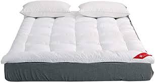 Miss Amp Yg Down Mattress Pads 8cm Thick Cotton Cover Down Filling With Elastic Straps Down Mattress Topp In 2020 Queen Mattress Topper Down Pillows Mattress Pads
