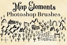 Download Map Elements Photoshop Brushes Graphic By Sapphirexdesigns Creative Fabrica PSD Mockup Templates