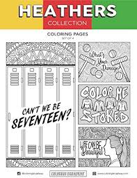 For anyone who loves broadway! Heathers Musical Coloring Pages Hand Drawn Illustrations By Coloring Broadway Printed On Matte Card Stock 8 1 2 X 11 Set Of 4 Individual Designs Buy Online In Brunei At Brunei Desertcart Com Productid 178625361