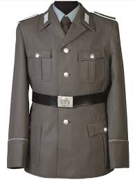 East German Army Uniform Jacket With Badges Grey Like New