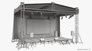 Concert Stage 3d Model In 2020 Concert Stage 3d Model Architecture Architecture Model