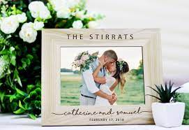 Rustic Wedding Photo Frame Custom Picture Frame Wedding Gift Etsy Personalized Wedding Frames Rustic Wedding Photos Framed Wedding Photos
