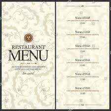 Blank Restaurant Menu Template Sada Margarethaydon Com