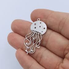 Brass Plated Octopus Charm Pendants 17x31mm (DESTASH SALE), D120