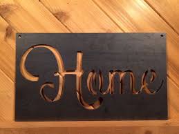 Metal Home Sign Metal Wall Art By Precisioncut On Etsyfarmhouse Style Decor Custom Metal Signs Metal Wall Decor Metal Homes