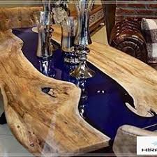 Epoxy Resin Walnut Table Made In Turkey 905414353303 Epoksimasa Epoksi Architecture Masifmobilya Contempor Furnitur Kayu Into The Woods Desain Meja