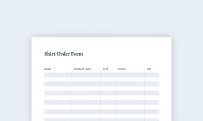 Maintenance work order form template jotform. T Shirt Order Form Free Pdf Excel Template Bonfire
