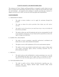 Client S Rights And Responsibilities