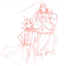 Jeandrawsstuff A Quick Elric Brothers Drawing Fullmetal Alchemist Brotherhood Fullmetal Alchemist Edward Alchemist