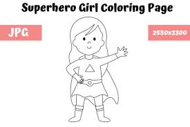 In this group we gathered the most effective coloring pages for women. Coloring Page For Kids Superhero Girl Graphic By Mybeautifulfiles Creative Fabrica