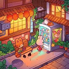 spooky stef on twitter i really miss warm kyoto evenings art isometric art kawaii art